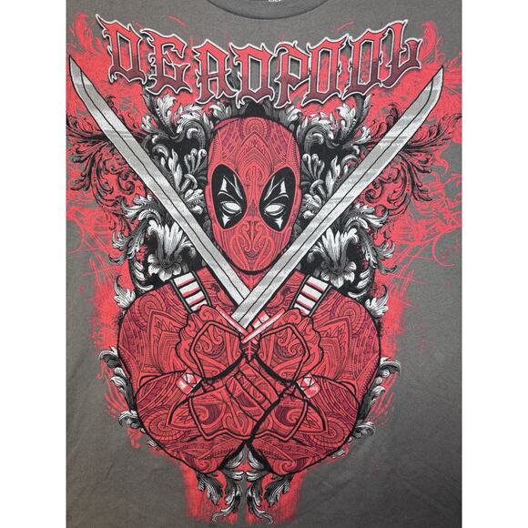 Deadpool Shirt Mens XL Black Graphic Mad Engine Marvel X-Men Avengers - Picture 2 of 9